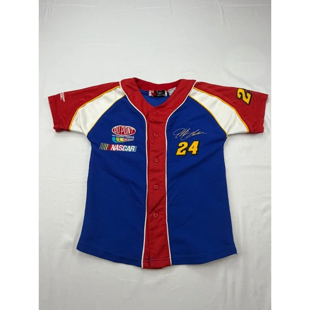 Competitors View NASCAR Jersey Kid Size S 8/10 Blue Jeff Gordon 24 DuPont Racing - Picture 1 of 10